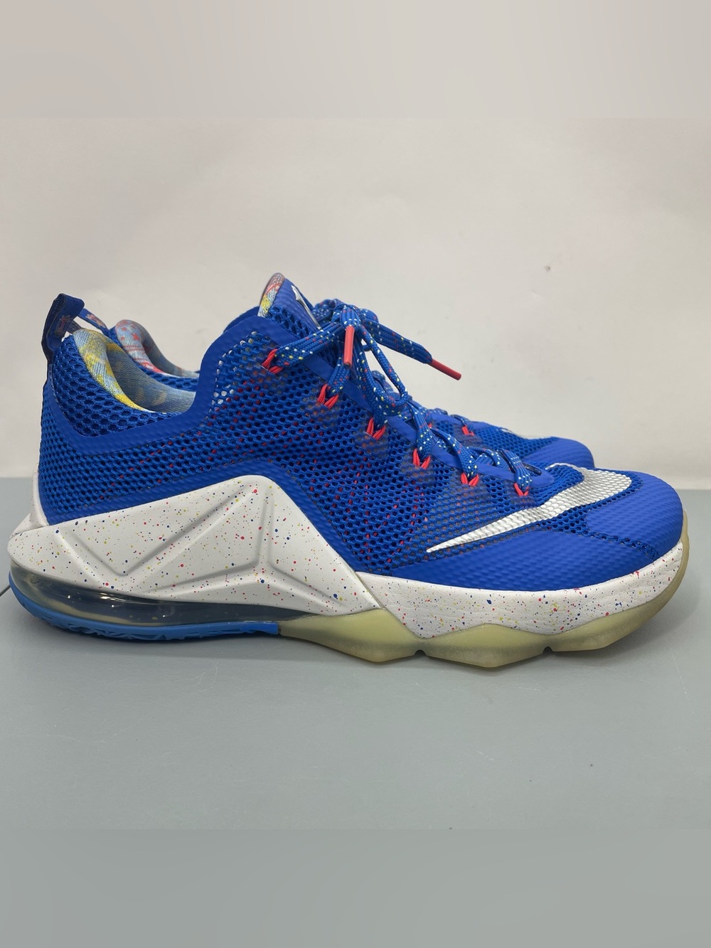 Nike LeBron 12 Low Hyper Cobalt Sneakers Shoes Basketball Training Blue Mens 10